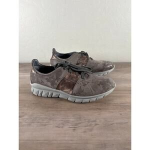 NAOT‎ Elios Gray Gold Metal Suede Leather Women's Sneaker Shoe Size 40 US 9 NWOB